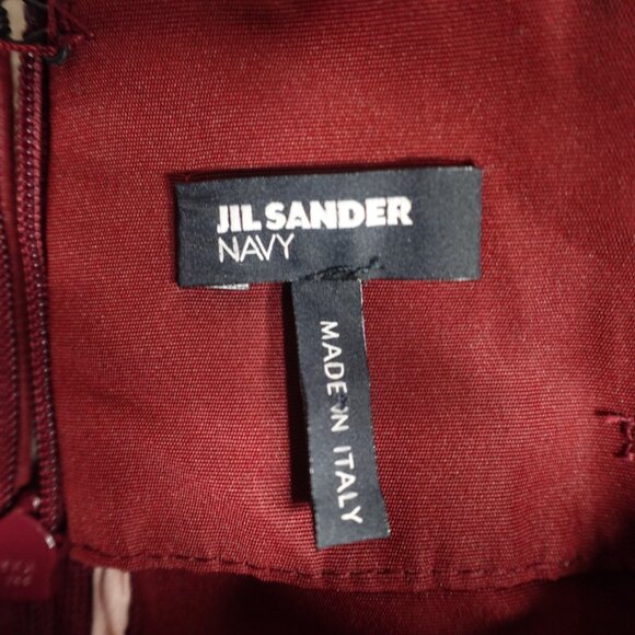 Jil Sander Womens Skirt 4 Red Solid A-Line Pleated Made in Italy - Picture 10 of 13